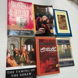 William Shakespeare Book Set Romeo Juliet The Tempest Othello Julius Cesar